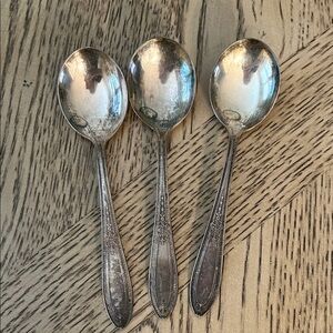 Vintage WM Rodger’s Silver Spoon Set of three